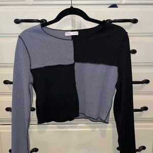 long sleeve crop top